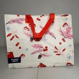 Trader Joe's Eat Drink Be Merry Christmas 2025 Grocery Holiday Gift Tote Bag NWT